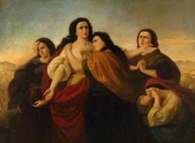 Jephtas Tochter mit ihren Freundinnen