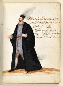 Trachtenbuch: Vestiti italiani: Gientilomo Venetianio come vano vestiti li in estate