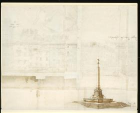 Projekt für die Fontana della Rotonda, Piazza della Rotonda (Platz vor dem Pantheon, Rom)