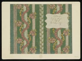 Kattunpapier (Einband für eine Akte mit Etikett, 1779/1780)