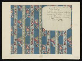 Kattunpapier (Einband für eine Akte mit Etikett, 1784/1785)
