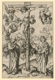 Christus am Kreuz mit vier Engeln