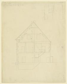 Haus Familie Tessenow, Neubrandenburg, Schnitt, Dachgeschoss