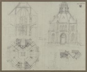 Arnsberg. Entwurf zum Neubau der Kirche