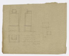 Körpermöbel, Schrank mit Aufsatz (Möbelentwürfe, Diverse Möbel)