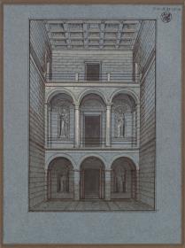 Köstritz. Schloss. Vestibül, Eingangsseite. Ansicht