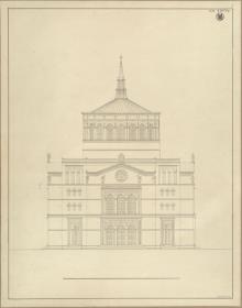 Berlin, Oranienburger Vorstadt. Entwurf zu einer Kirche (Vorstadtkirche Typ 5, "Kirche in Kreuzform"). Aufriss