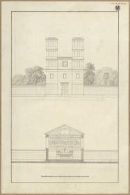 Malmedy. Schönberg. St. Georg. Vorderansicht und Querschnitt