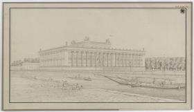 Berlin. Altes Museum am Lustgarten. Perspektivische Ansicht am Lustgarten