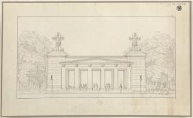 Berlin. Neue Wache. Entwurf zum Pfeilerbau. Ansicht