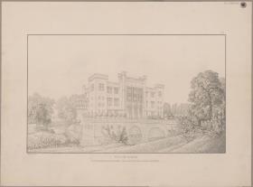 Kurnik (Kórnik), Regierungsbezirk Posen (Województwo Wielkopolskie).  Umbauentwurf zum Schloss. Perspektivische Ansicht