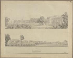 Potsdam-Sanssouci. Schloss Charlottenhof. Zwei Ansichten