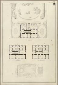 Entwurf zu einem städtischen Wohngebäude. Vorzeichnung zum Stich in der "Sammlung architektonischer Entwürfe", Heft 9, Tafel 57, 1826
