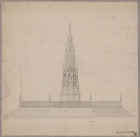 Berlin. Entwurf zum Kreuzbergdenkmal. Ansicht