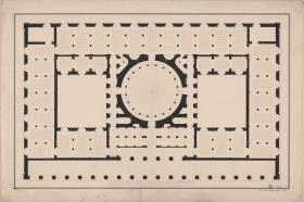 Berlin. Altes Museum am Lustgarten. Grundriss des ersten Geschosses