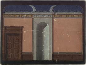 Berlin, Unter den Linden. Königliches Palais, Entwurf zum Chamois-Zimmer Friedrich Wilhelms III.