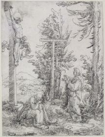 Christus am Kreuz mit Maria und Johannes