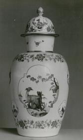 Deckelvase