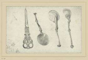 Eine Schere und drei Löffel. Museum Salzburg