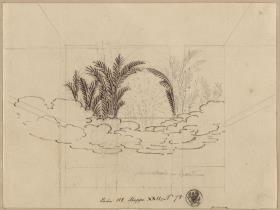 Nurmahal oder das Rosenfest von Caschmir. Oper von Gaspare Spontini. Vorstudie. Wolkenthron