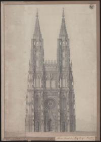 Straßburg. Münster. Entwurf zur Vollendung der Westfassade