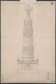 Berlin. Entwurf zum Kreuzbergdenkmal / Denkmal für die Befreiungskriege in Form einer monumentalen Säule