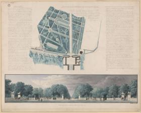 Berlin. Entwurf zum Eingang in den Tiergarten am Brandenburger Tor