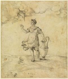 Frau mit Amphora: Allegorische Darstellung