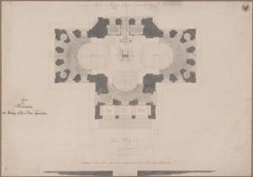Berlin. Petrikirche. Plan zum Wiederaufbau als Kuppelbau. Grundriss