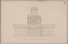 Berlin. Dom am Lustgarten. Umbauentwurf der Fassade ("Geschoßturmentwurf")