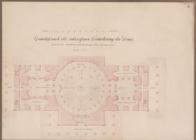 Berlin. Dom am Lustgarten. Erster Umbauentwurf. Grundriss