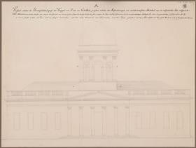 Berlin. Dom am Lustgarten. Vereinfachter Umbauentwurf. Fassadenaufriss