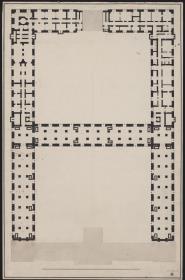 Berlin. Akademiegebäude Unter den Linden. Grundriss des Kellergeschosses