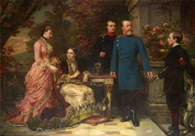 Großherzog Friedrich von Baden mit seiner Familie
