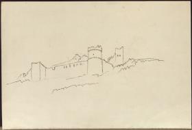 Ruine einer Festung, wohl am Golf von Neapel