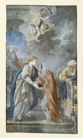 Heimsuchung Mariens - Begegnung mit Elisabeth (Szene aus dem Marienleben)