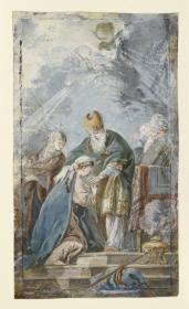 Maria im Tempel (?) (Szene aus dem Marienleben)