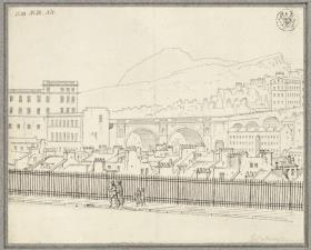 Stadtansicht von Edinburgh mit Brücke