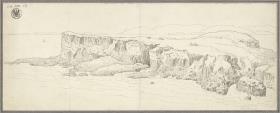 Die Basaltsteilküste der Insel Staffa