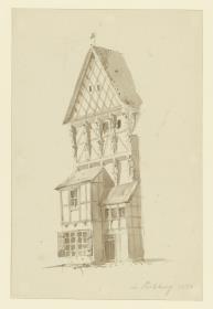 Perleberg, Fassade eines Fachwerkhauses