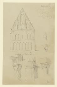 Lehnin, Nebengebäude von Kloster Lehnin, Säulenbasis, Kapitelle