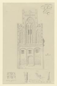 Wismar, Kapelle St. Maria zur Weiden, südliche Giebelfassade, Architekturdetails