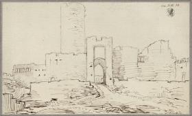 Eingangsseite der Ruine der Schönburg an der Saale