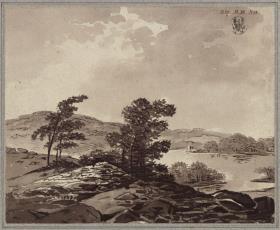 Landschaft mit See