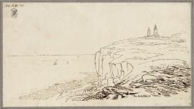Küstenlandschaft bei Le Havre mit zwei Leuchttürmen