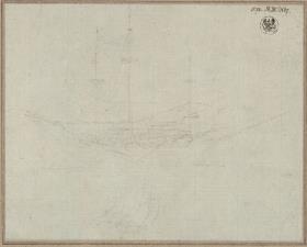 Meeresbucht mit dreimastigem Schiff