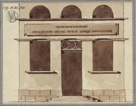 Fassade eines dreiachsigen Hauses