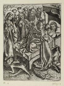 Ars Moriendi, Blatt 4 - Ermutigung im Glauben