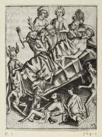 Ars Moriendi, Blatt 5 - Versuchung durch Verzweifelung