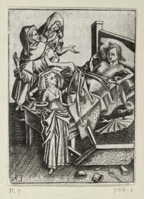 Ars Moriendi, Blatt 7 - Versuchung durch Ungeduld